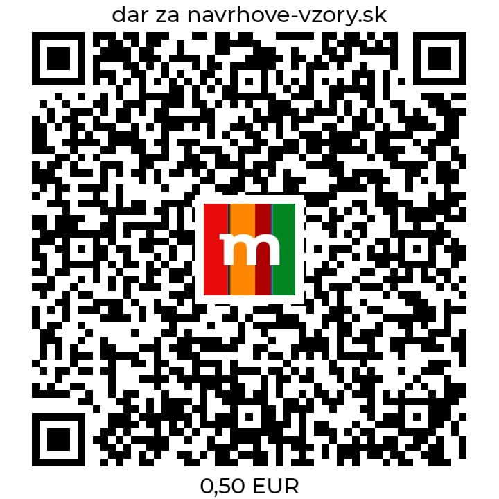 Platobný QR kód — dobrovoľný príspevok 0,50 € na prevádzku katalógu